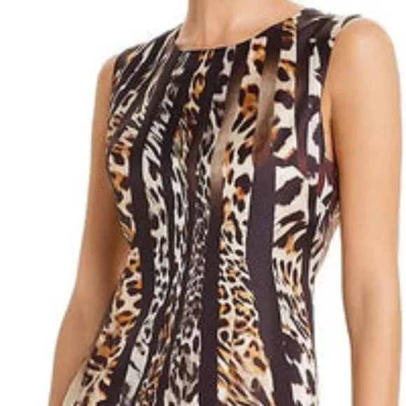 NEW Kobi Halperin leopard illusion dress, M - Picture 3 of 6